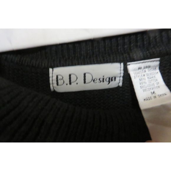 VINTAGE 90'S BP DESIGN FANCY CHRISTMAS SWEATER COWL NECK  SZ M - Picture 2 of 2